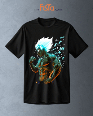 Guerrier Saiyan en pleine transformation