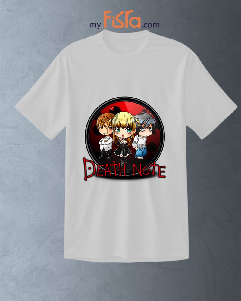 T-shirt Death Note Chibi - Trio Light, L & Misa Manga Style