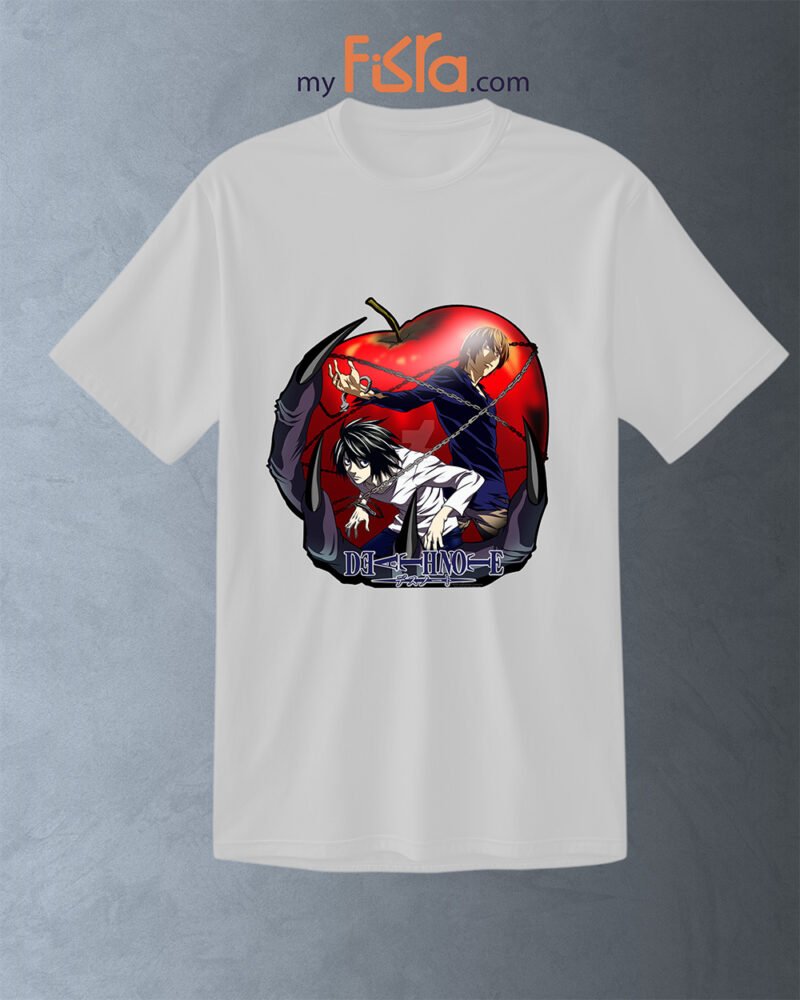 T-shirt Death Note - Combat Psychologique Light & L "Pomme et Chaînes"