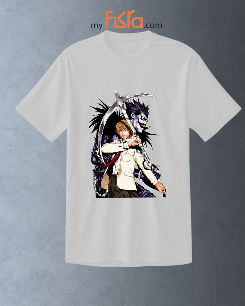T-shirt Death Note - Illustration Originale Light Yagami & Ryuk au Faux